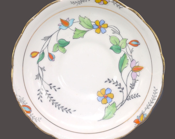 Art deco Paragon Star China Co Caleon orphan saucer. Bone china made England.