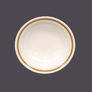 Vintage Japan Stoneware Dessert Bowl: Vanilla Spice Rim