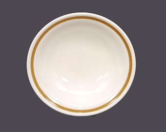 Genuine Stoneware Japan Vanilla Spice rimmed, stoneware dessert bowl made in Japan. Sold individually.