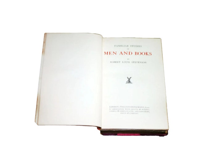 Robert Louis Stevenson book Familiar Studies of Men and Books. Vol XXVII. Heinemann Tusitalia Edition. Complete.