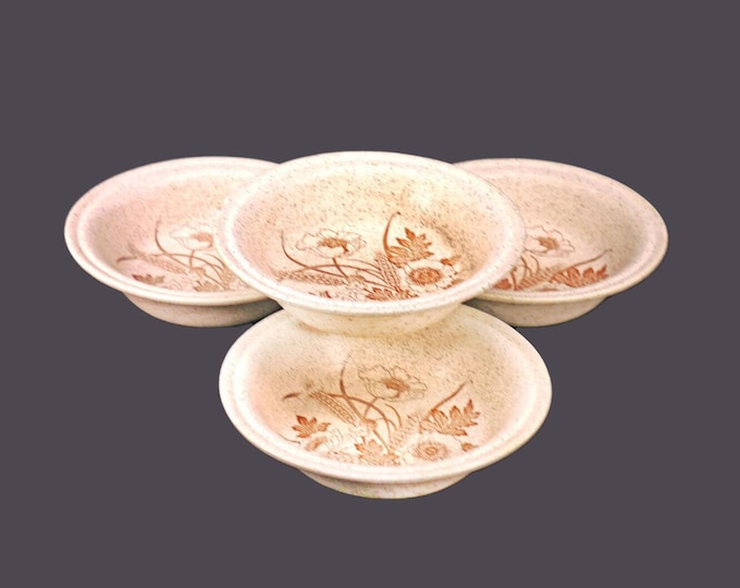 Barratts Wheat and Cornflower coupe stoneware cereal bowls. Doverstone Stoneware made in England. Choose quantity below.