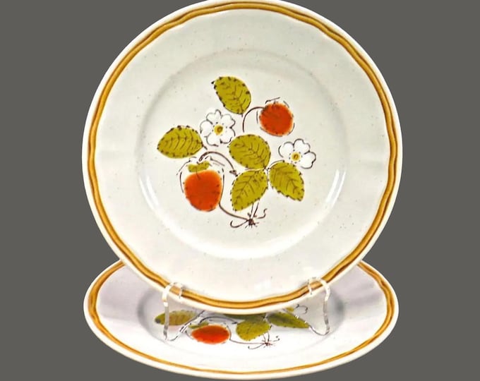 Vintage Hearthside Berries 'n Cream stoneware salad plates made in Japan. 2 plates.