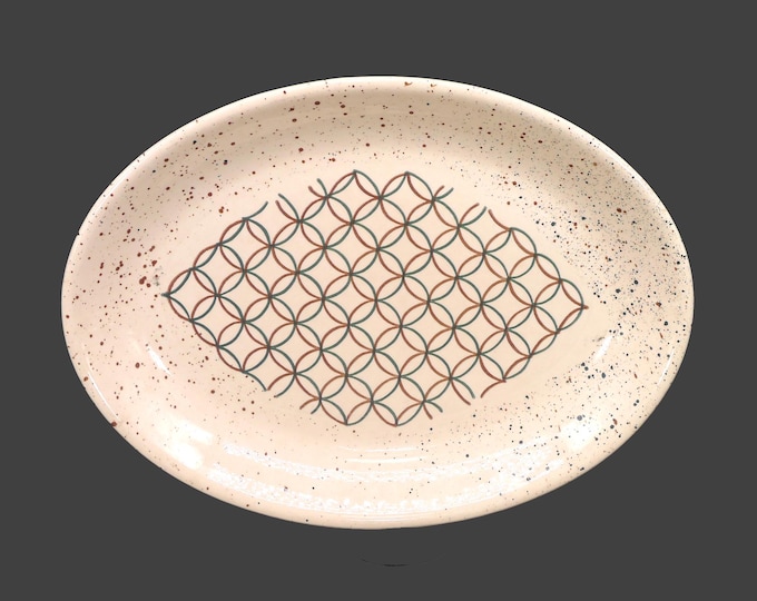 Metlox Vernon Kilns Heyday oval platter. Vernonware made in USA.