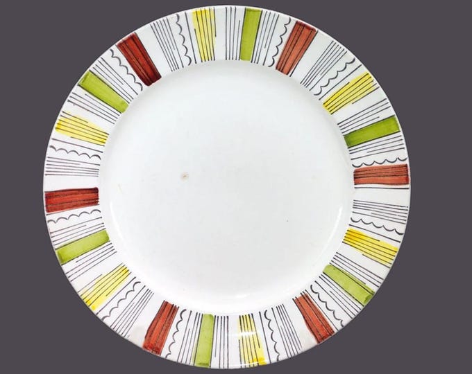 Retro Broadhurst Mandalay dinner plate made in England. Kathie Winkle design. Blemish (see below).