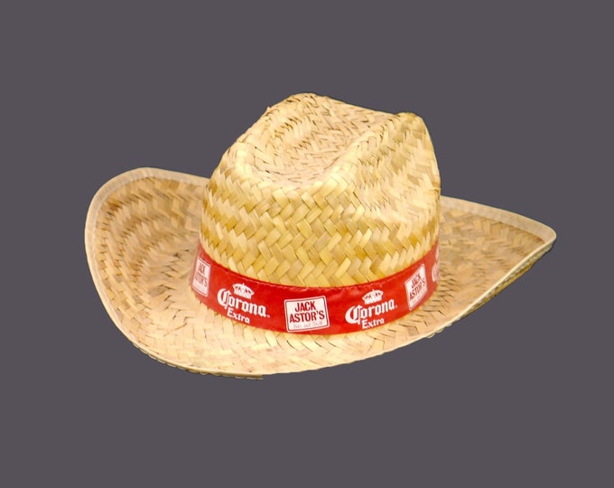Corona Extra beer Jack Astor's straw cowboy hat.