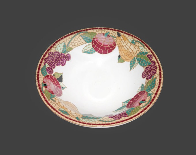 Pier 1 Mosaic Fruit round serving bowl made in Italy.