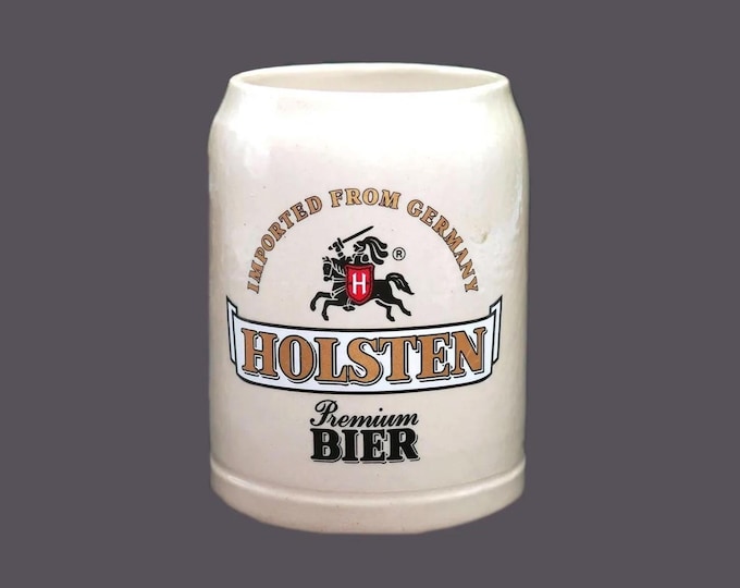 Holsten Premium Bier | Henninger Beer 0.5L glazed salt ware beer stein made in Germany.