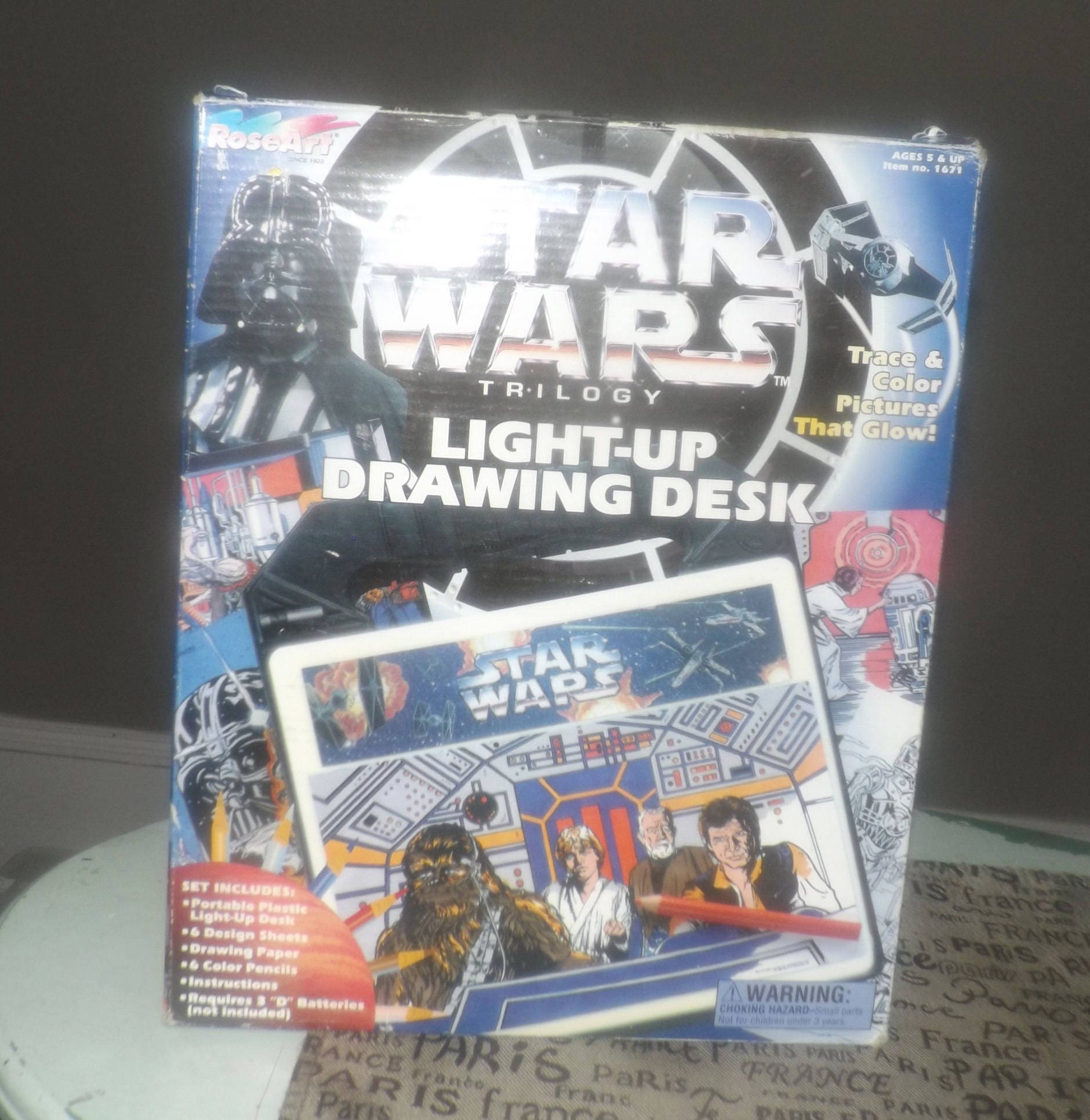 Star Wars Trilogy Light Up Drawing Desk Rose Art 1671 Action