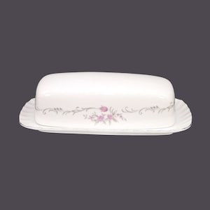 Vintage Fine China of Japan Chateau Rose covered butter dish.