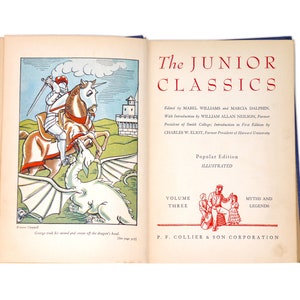 Young Folks Shelf of Books Junior Classics Vol 3 Myths & Legends.