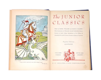 Vintage Young Folks Shelf of Books Junior Classics Vol 3 Myths & Legends. Collier USA.