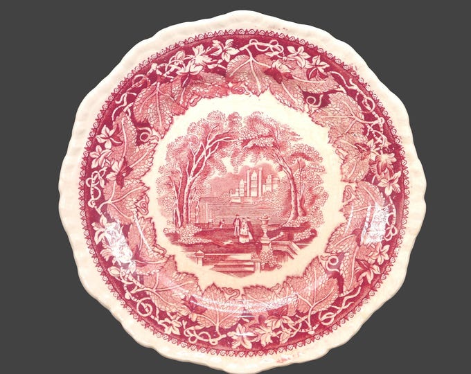 Vintage Masons Vista Pink salad plate. Patent Ironstone made in England.