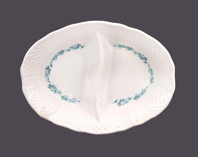 Simpsons Potters Providence divided serving bowl. Marlborough Old English ironstone made in England.