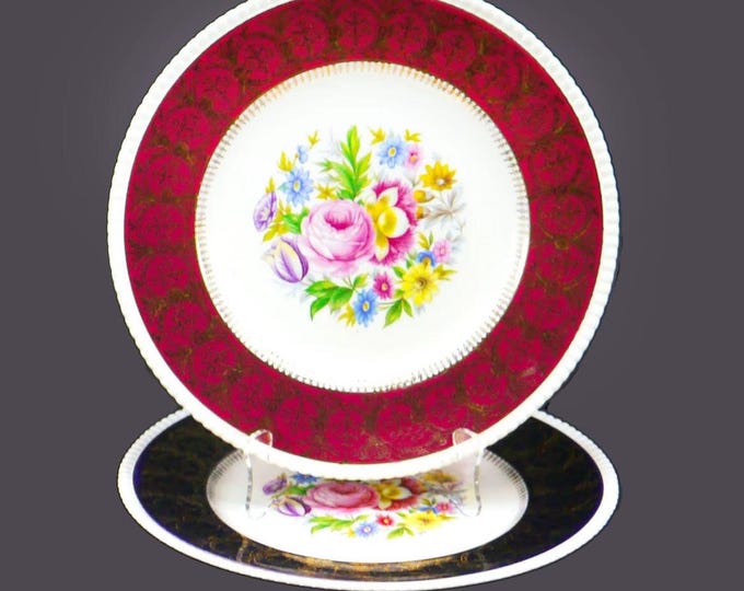 Royal Ascot Saguenay large dinner plate made in England. Choice of color, sold individually.