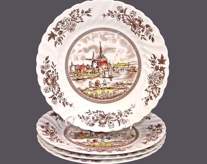 Johnson Brothers Tulip Time Multicolor salad plates made in England. Choose quantity below.