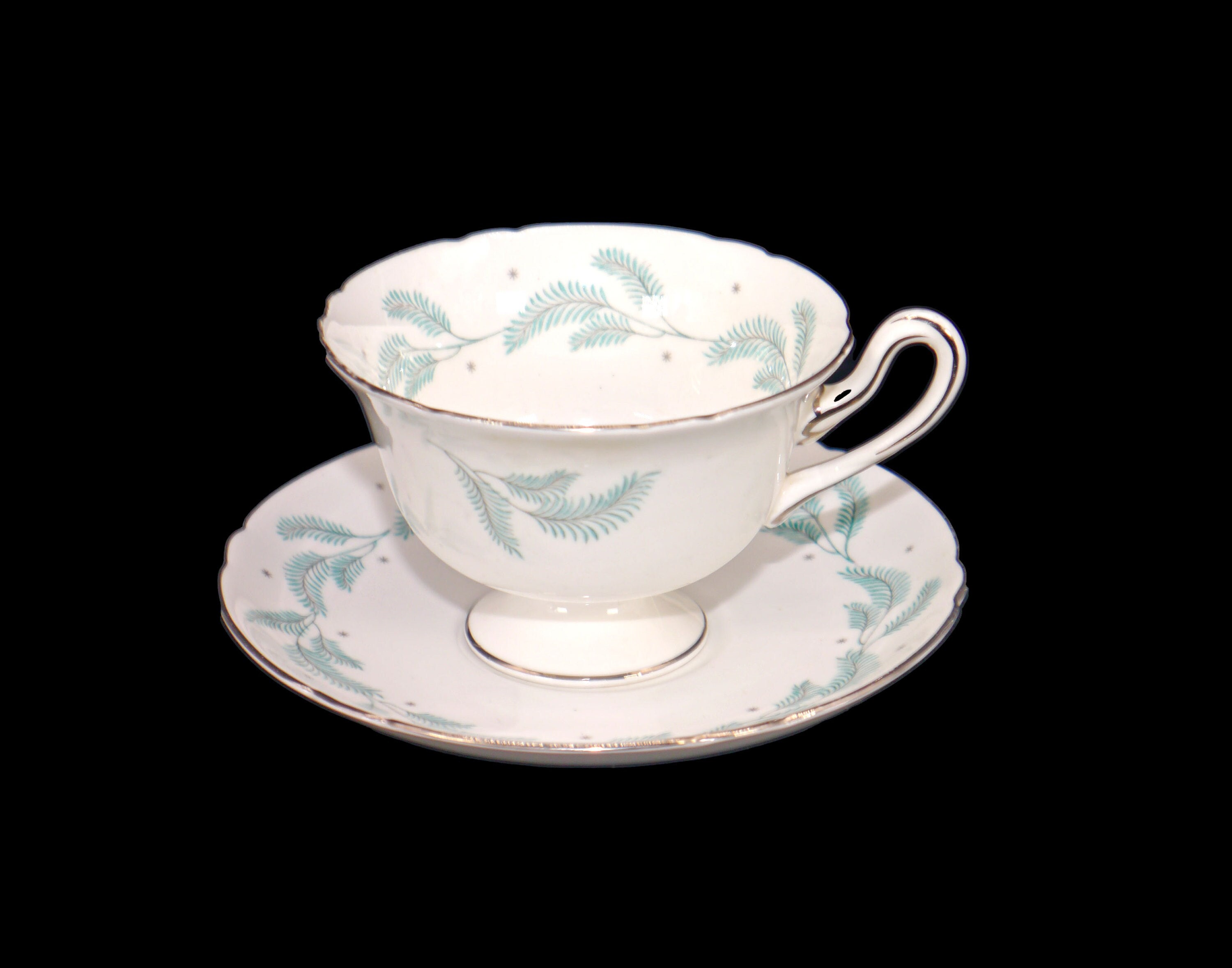 Shelley Serenity bone china cup and saucer set made in England.