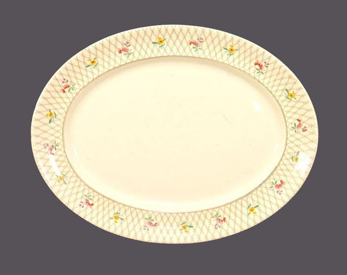 Antique Edwardian Age Johnson Brothers Old English Trellis oval platter.