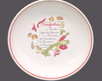 Vintage Stovit Spaghbettata | Spaghbettate round pasta serving bowl: Italy.