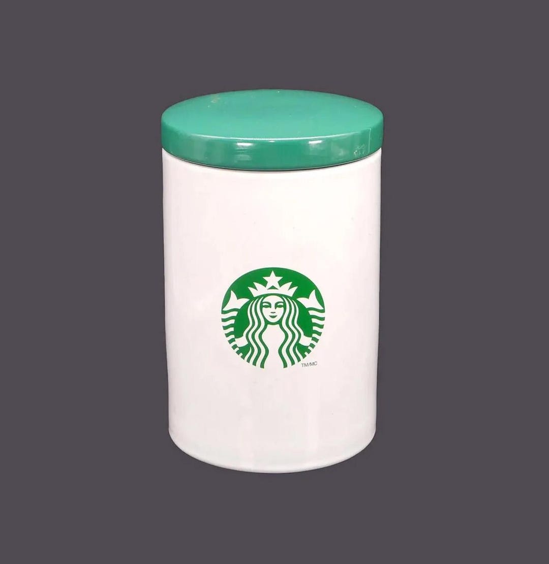 ヴィンテージのスターバックス大型コーヒーキャニスター。グリーン