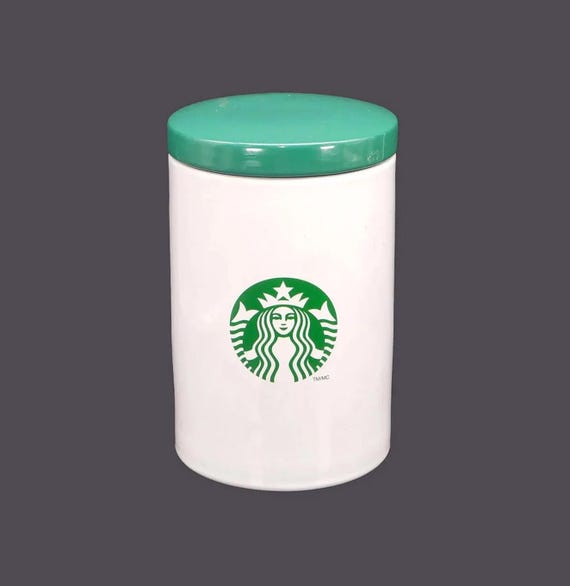ヴィンテージのスターバックス大型コーヒーキャニスター。グリーン