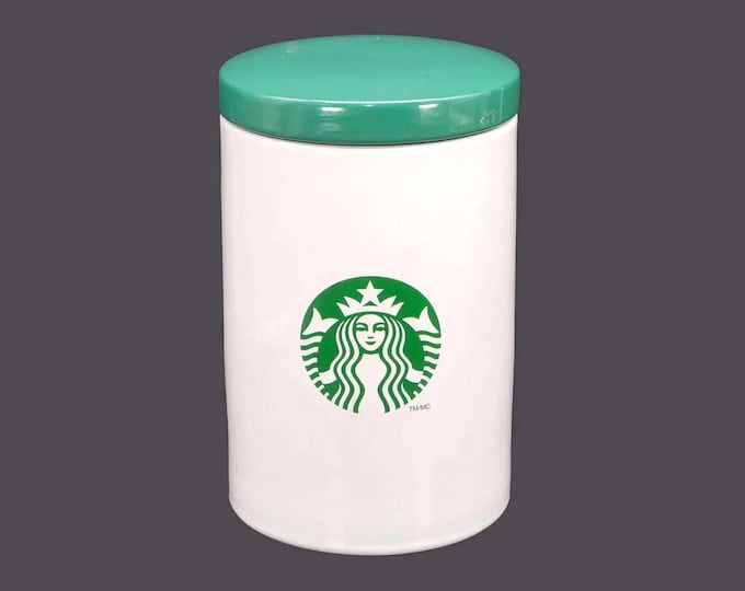 Starbucks large coffee canister. Green Mermaid branding.