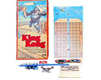 Vintage King Kong board game. Ideal Corporation 1976. English | French edition. Complete.