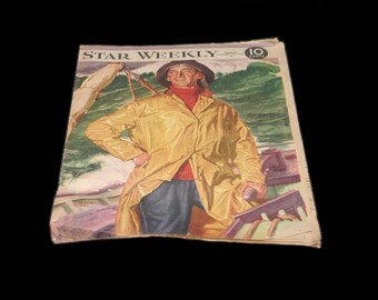 January 20 1945 The Star Weekly | Toronto Star magazine. Canadian Fishing issue, post-war issue. Cover art A. Simpkin.