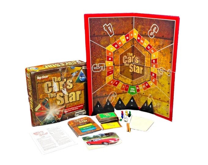 Vintage The Car's the Star board game from 1993. Based on Top Gear. Complete.