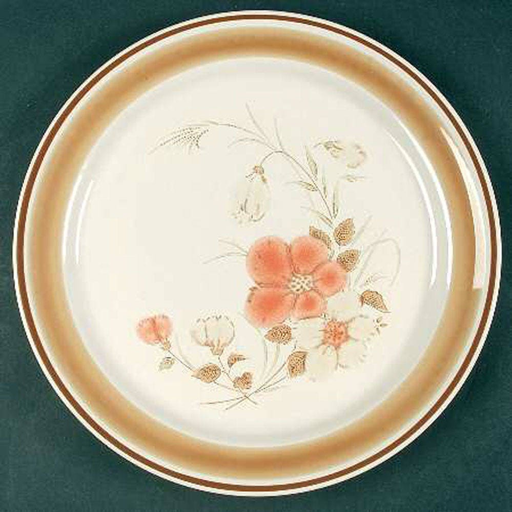 Vintage (1970s) Hearthside Japan Water Colors Blush pattern large, handpainted dinner plate
