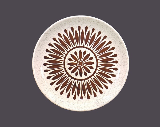 Retro Biltons brown geometric stoneware dinner plate made in England.