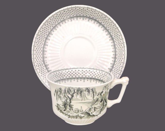 William Adams Minuet Black cup and saucer set made in England. Sold individually.