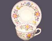 Vintage Masons Arbor Tea Cup and Plate made in England.