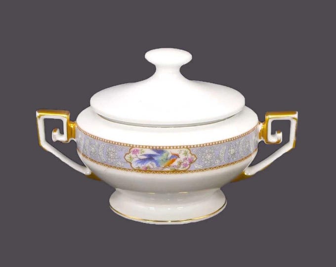 Tirschenreuth Florida covered sugar bowl. Bird of Paradise pattern made in Germany. Flaws (see below).