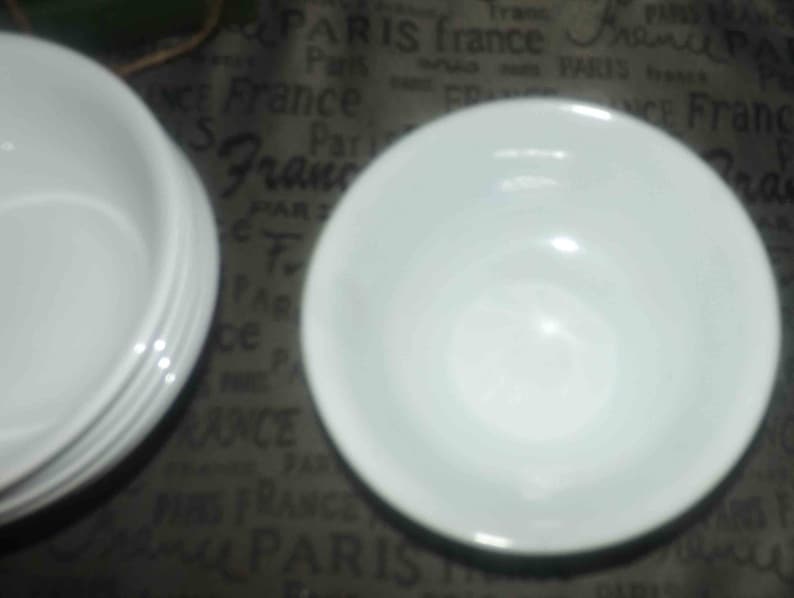 Vintage 1980s Corning USA soup or salad bowl Corning Ware First of Spring cereal Corelle Embossed blue florals