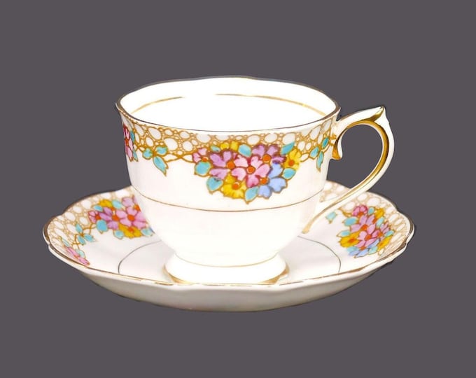 Royal Albert 2534 hand-painted bone china cup and saucer set made in England.