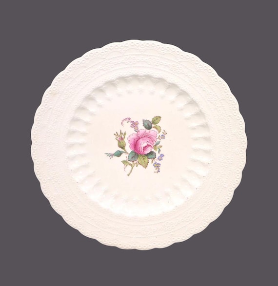 Antique Spode's Jewel Billingsley Rose Salad Plate, England. Spode
