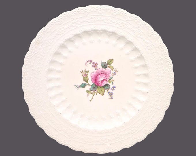 Antique Spode's Jewel Billingsley Rose salad plate made in England. Spode red mark. Sold individually.
