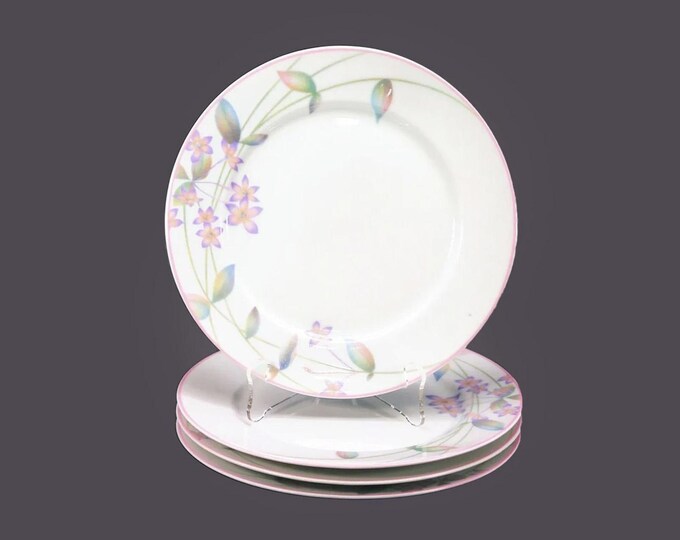 Four Denby Symphony salad plates. Pastel Collection made in Portugal.