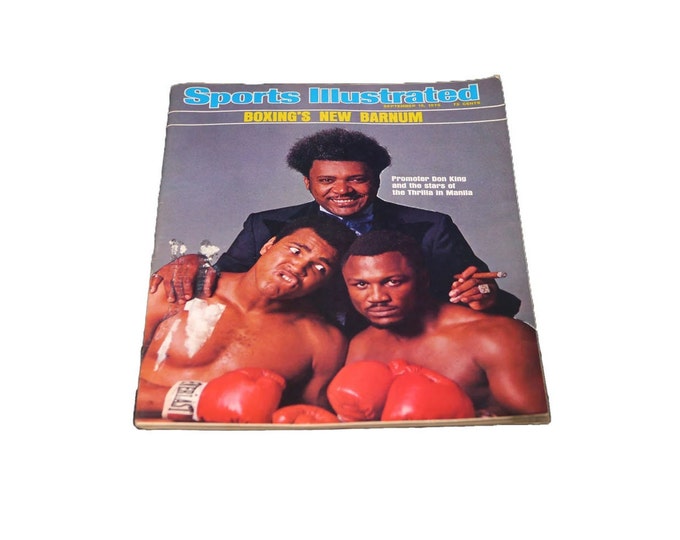 September 15 1975 Sports Illustrated magazine. Don King Muhammad Ali Joe Frazier "Thrilla in Manila" issue. Complete. Mailing label removed.