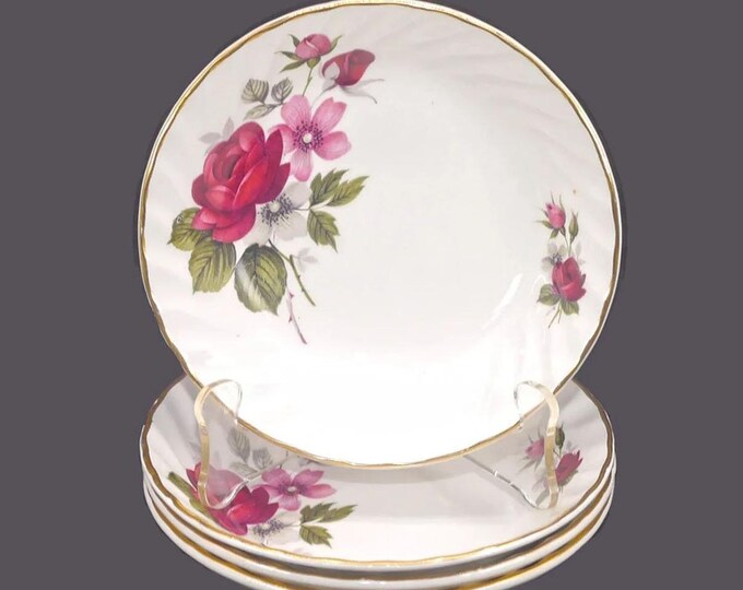Four Ridgway Rougemont fruit nappies, dessert bowls made in England.