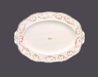 Alfred Meakin Harmony Rose lugged oval meat serving platter made in England.