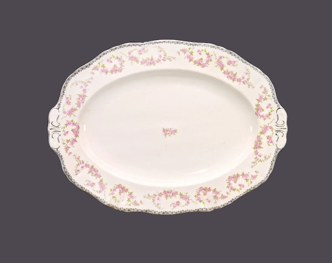 Alfred Meakin Harmony Rose lugged oval meat serving platter made in England.