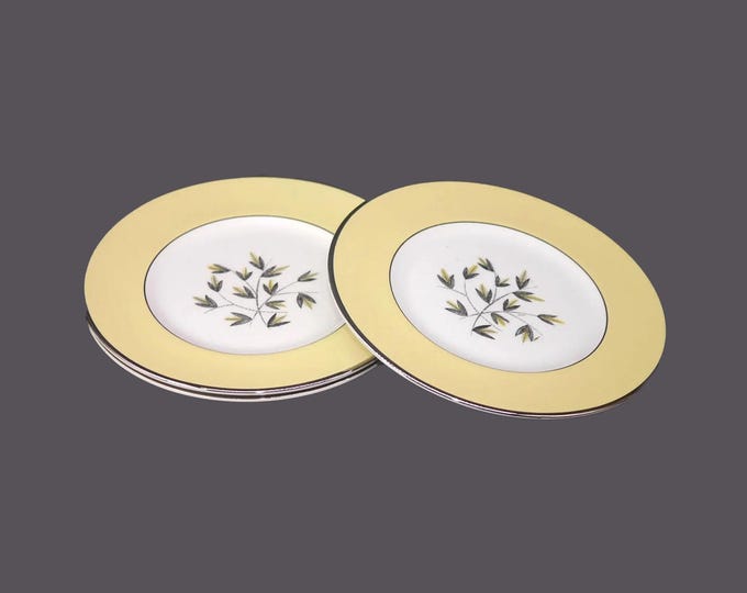 Three Simpsons Potters Primrose Hill salad plates. Chinastyle ironstone made in England.
