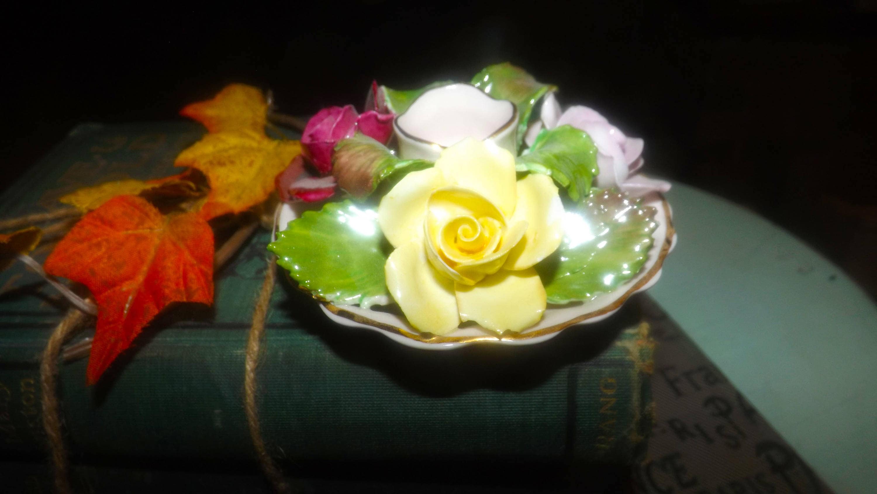 Early midcentury (1940s) Denton Best Bone China candlestick holder