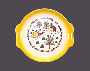 Grant Crest | Salem China Country Charm handled serving plate made in USA.
