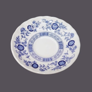 Vintage Royal Wessex Swinnertons Blue Onion orphaned saucer made in England.