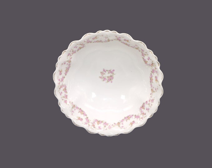 Antique MZ Austria | Altrohlau Bridal Rose round serving bowl. Center florals.