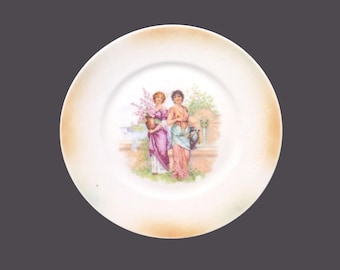 Vintage Victoria China Czechoslovakia Plate: Grecian Women, Art Deco