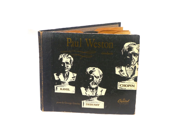 Paul Weston Conducts Ravel Valse 78 RPM record with original sleeve. Columbia Records 15472. Classical music. Incomplete set (see below).