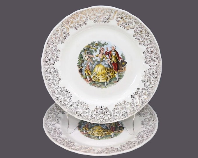 Pair of Hycroft | Medicine Hat Pottery Le Chateau dinner plates made in Canada.